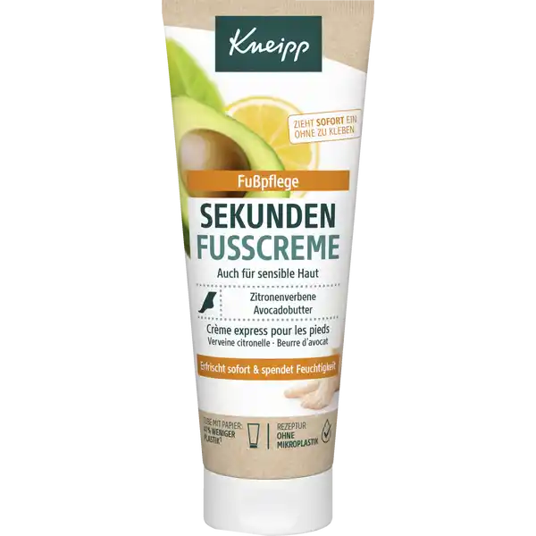 Sekunden-Fußcreme