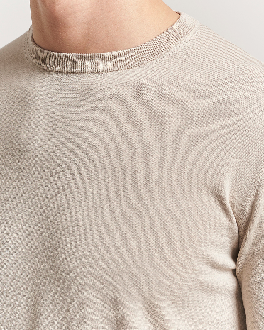 Aspesi Rib Cotton Crew Neck Beige