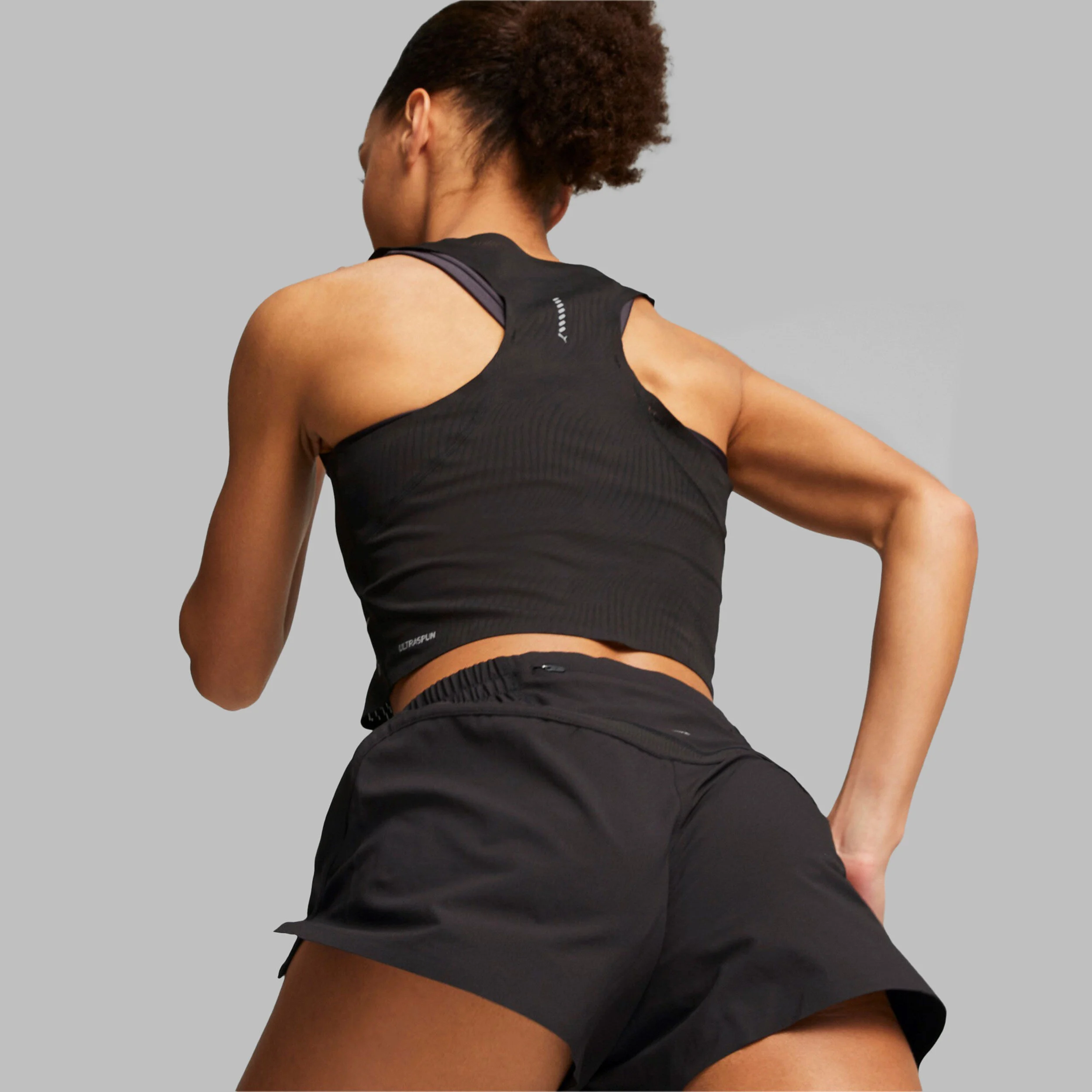 Puma Run Ultraspun Crop Débardeur Tank Top Femmes - Noir