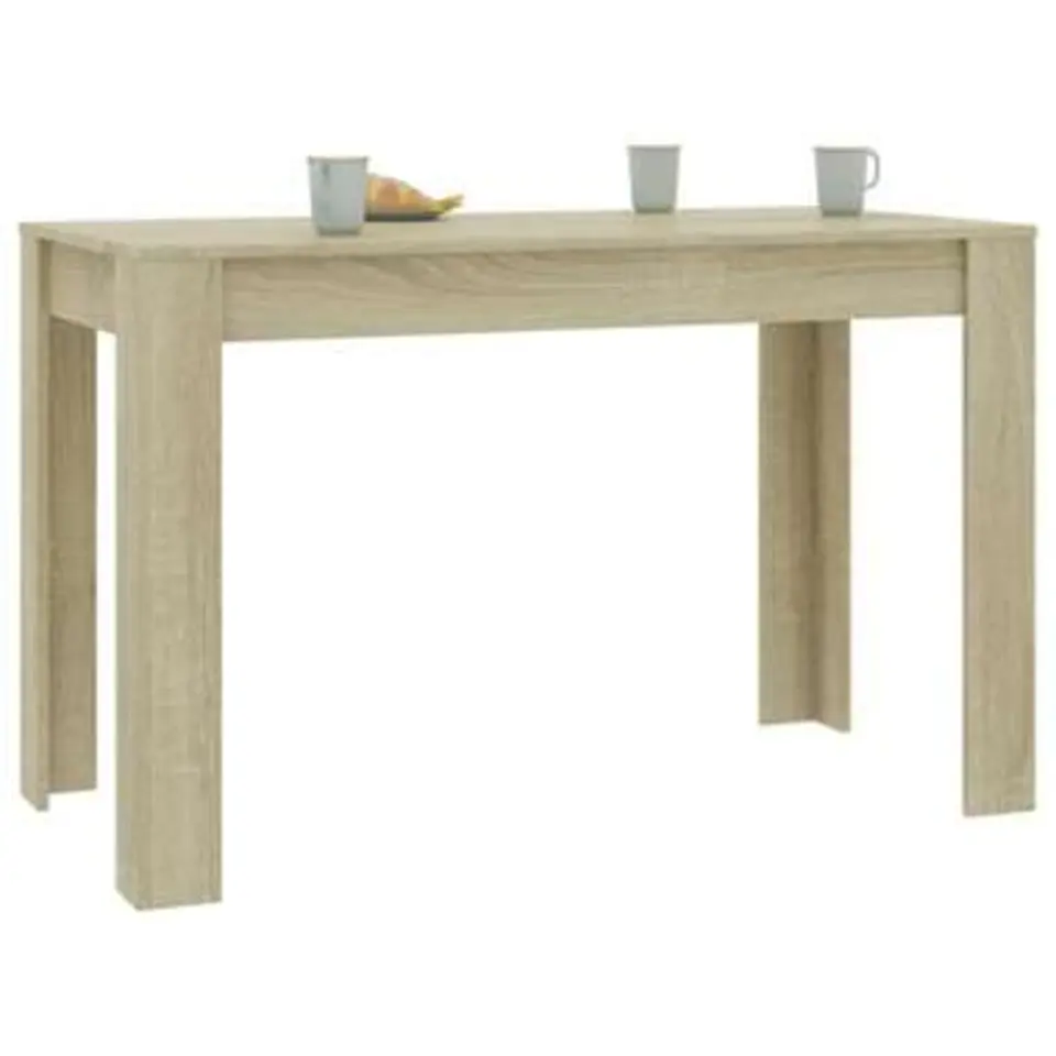 vidaXL - Eettafel - Bruin - Bewerkt hout
