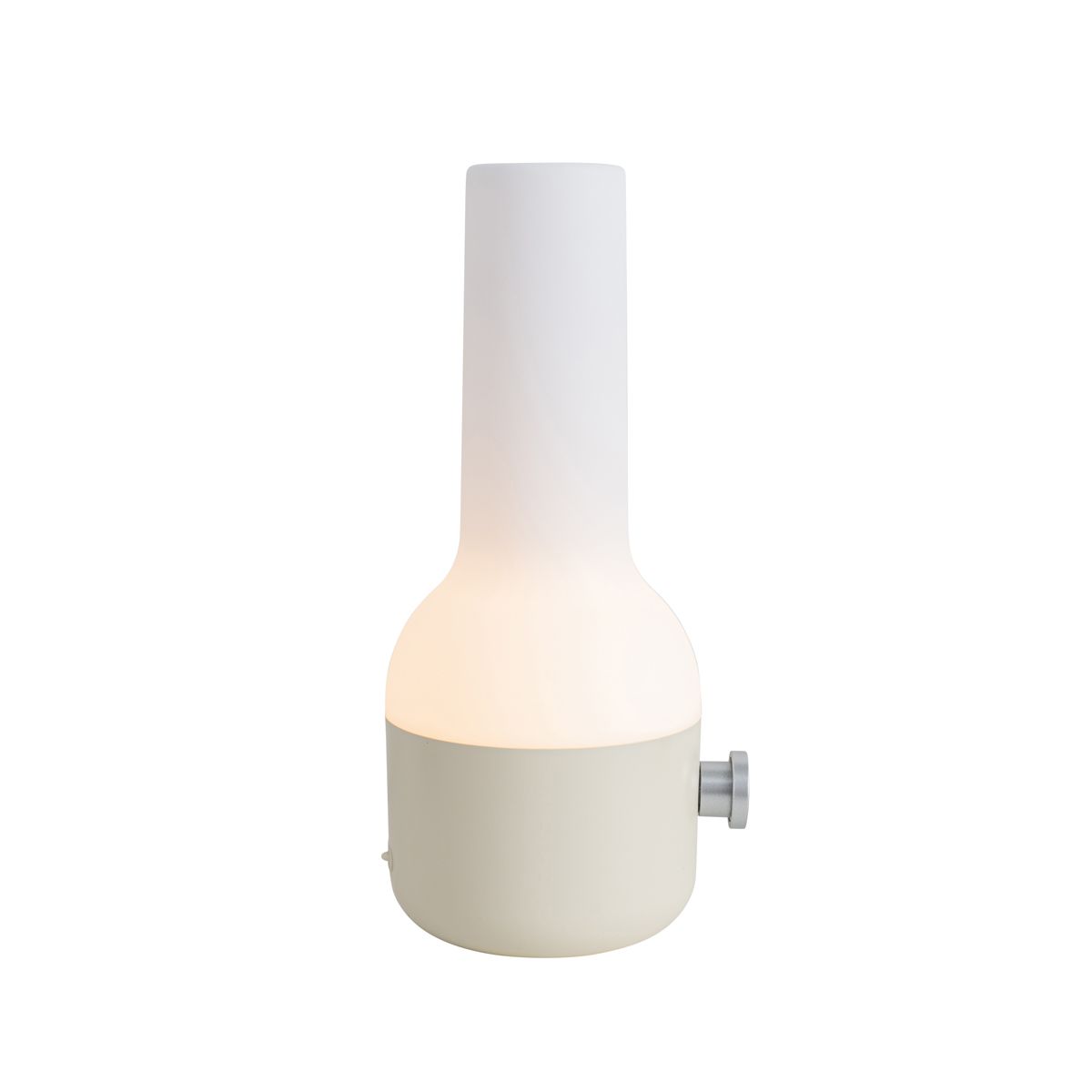 Buiten tafellamp beige met wit incl. LED oplaadbaar IP44 - Haard