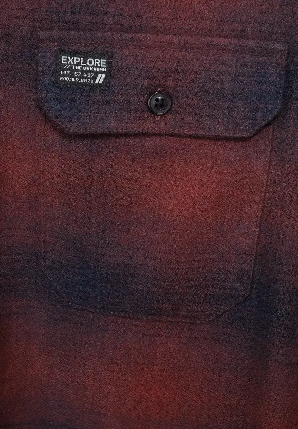Hemd mit Karomuster - burgundy red