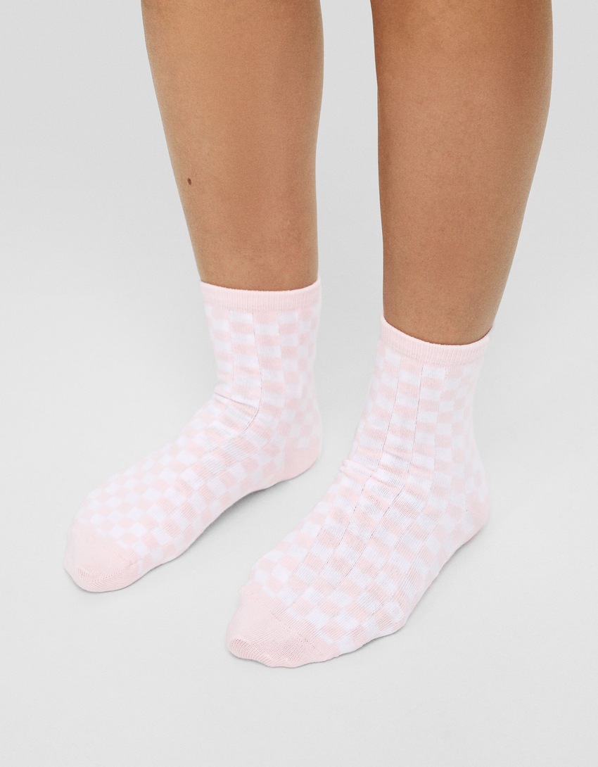 Pacote com 3 pares de meias bordadas