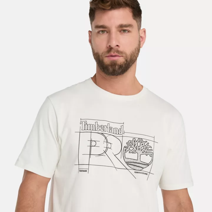 T-shirt Timberland PRO Innovation Blueprint pour homme en blanc