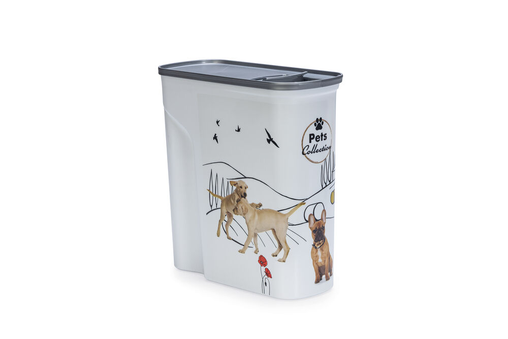 Curver Hond - Voercontainer - 6 Liter - Wit Grijs
