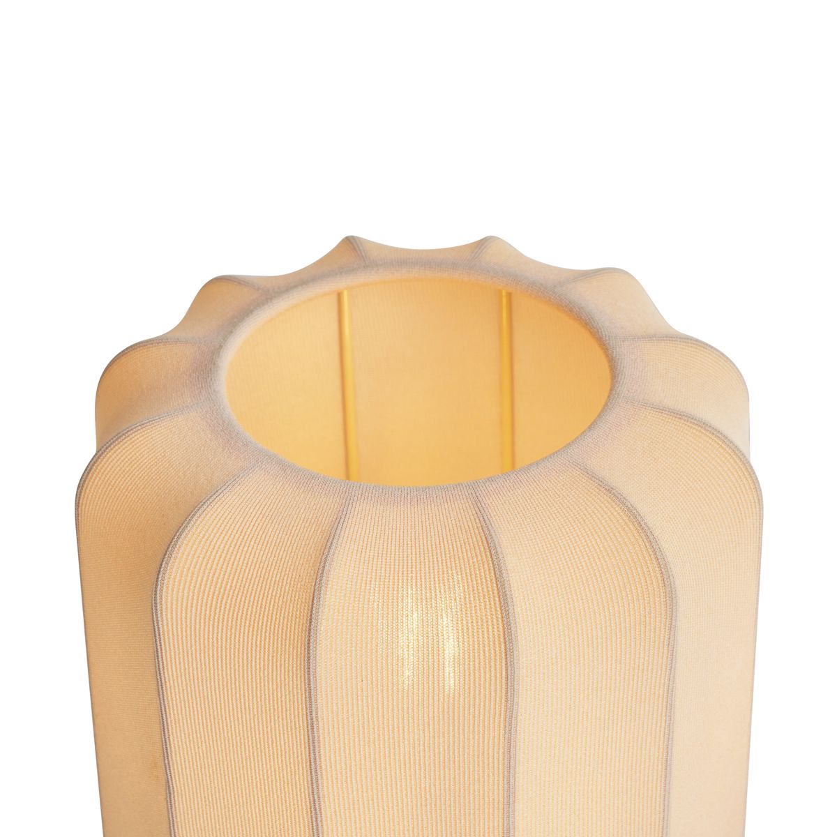 Japandi tafellamp goud met beige kap - Pluni