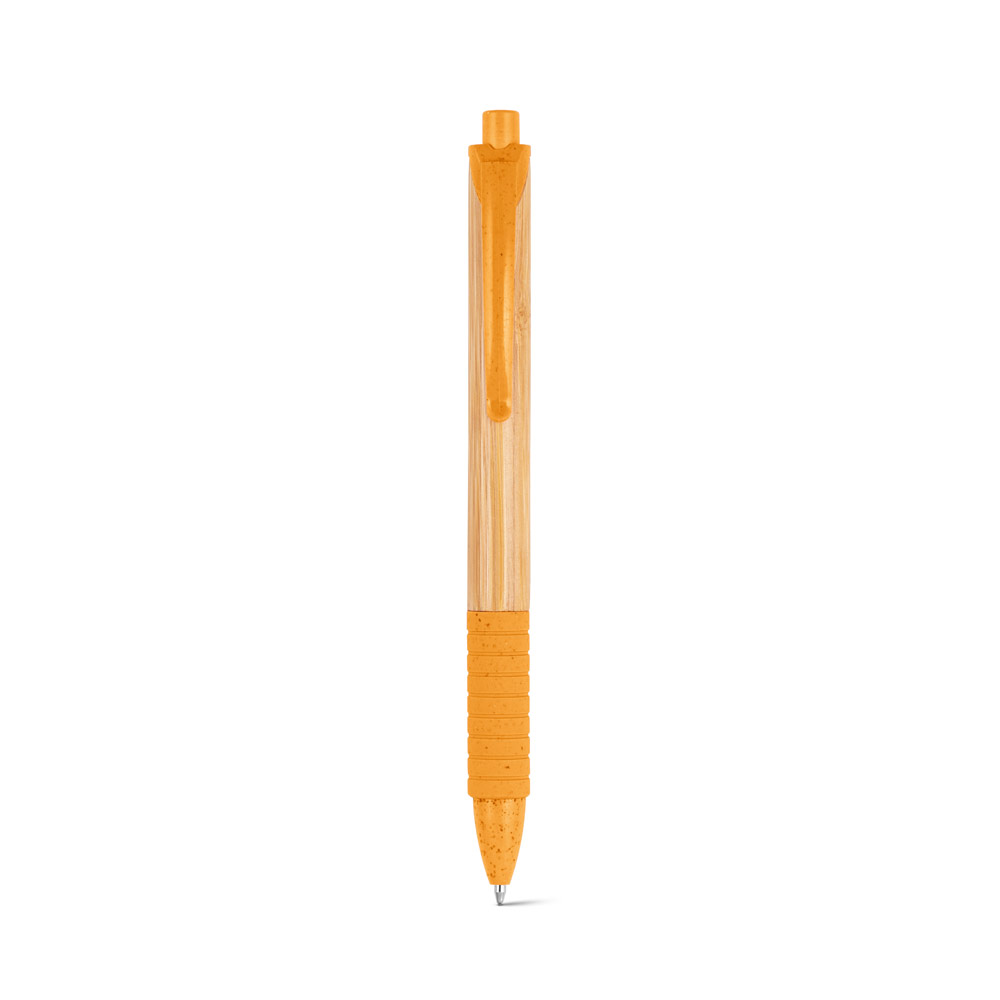 hi!dea 81013 - Stylo en bambou avec clip antidérapant