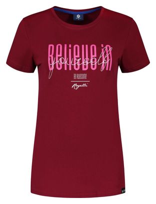T-Shirt De Sport Manches Courtes Rogelli Graphic T-Shirt - Femme - Bordeaux