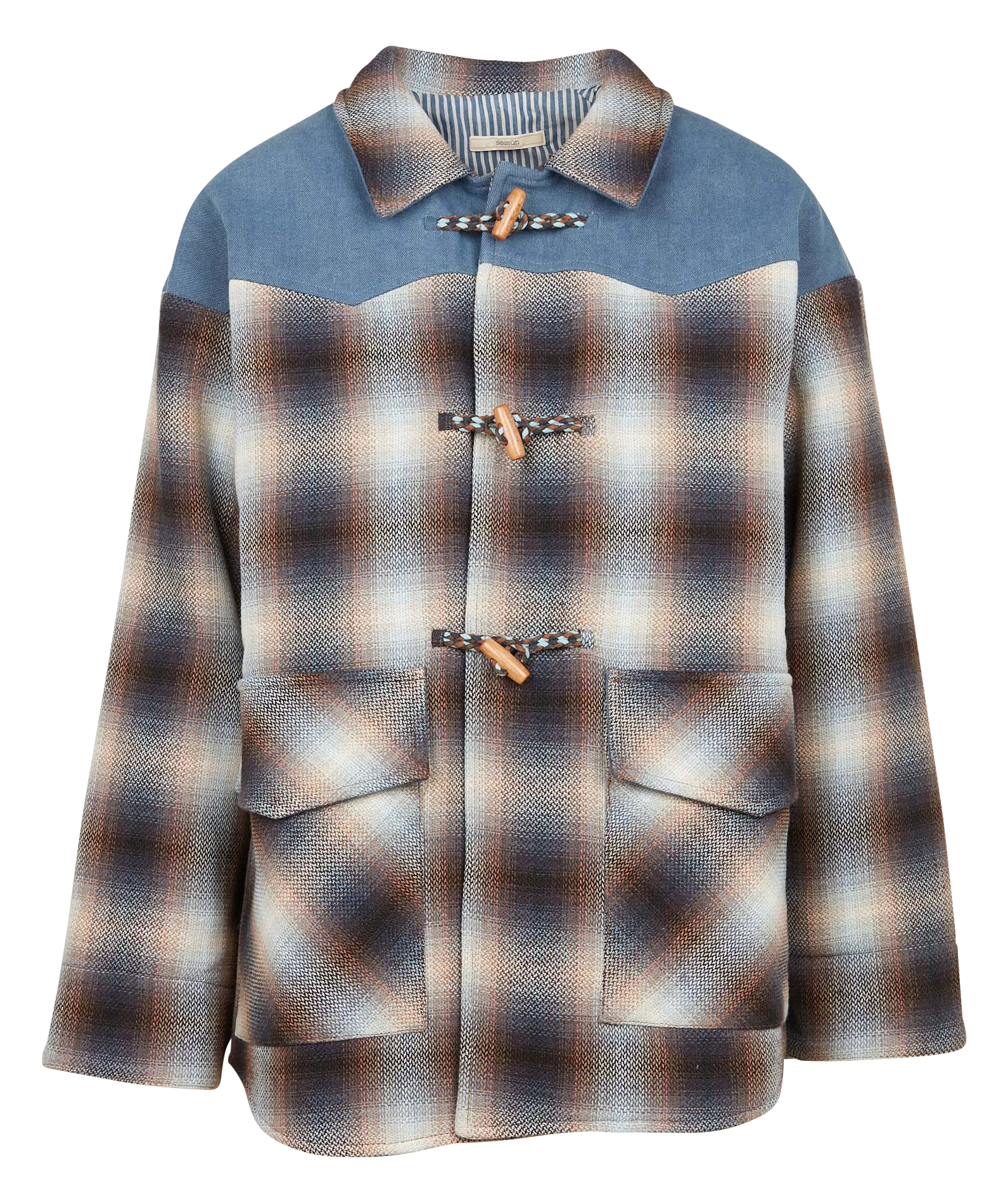 PACIWOOD - Manteau épais col classique| Bleu