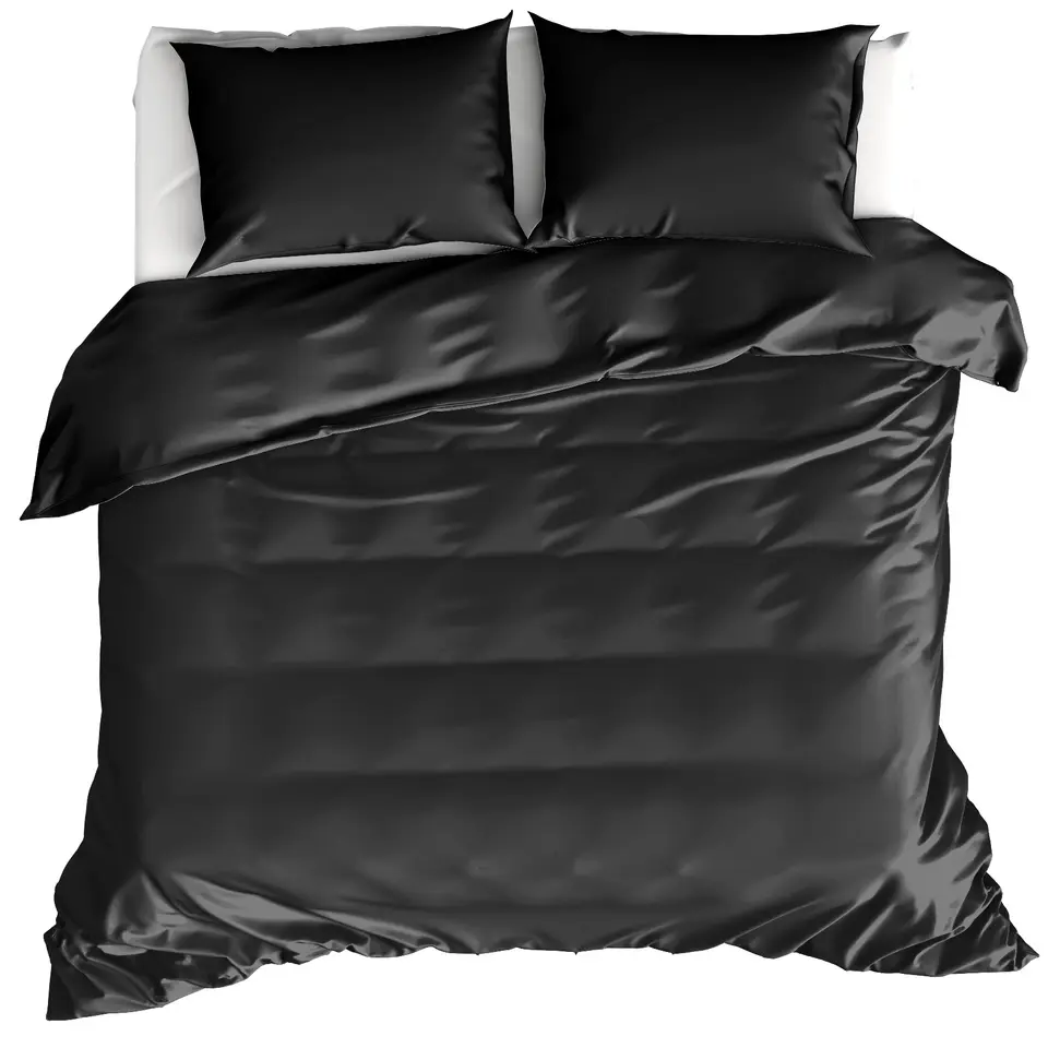 Moodit Dekbedovertrek Basil Black - Tweepersoons - 200 x 220 cm - Katoen