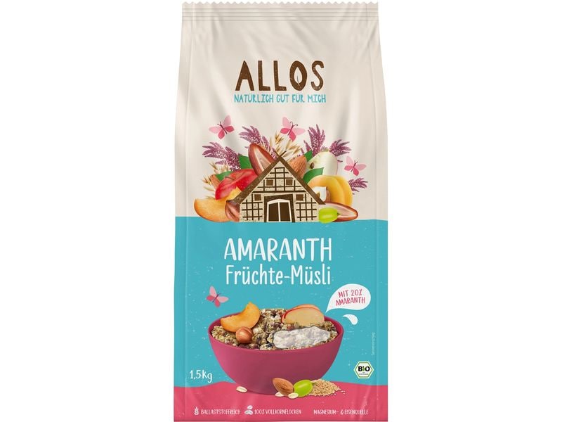 Allos Müesli Bio Amaranth Früchte 1.5 kg Klassikermüesli mit Amaranth und Früchten