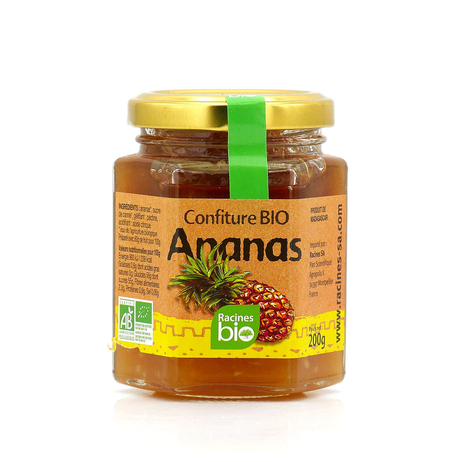 Confiture d'ananas de Madagascar bio
