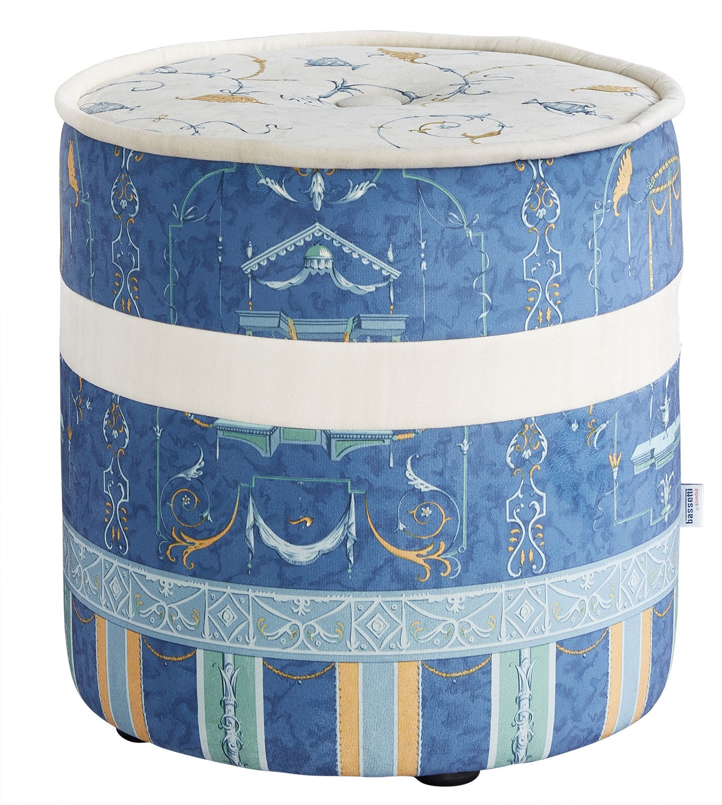 SCHRÖNO Hocker POUF TINETTO blau