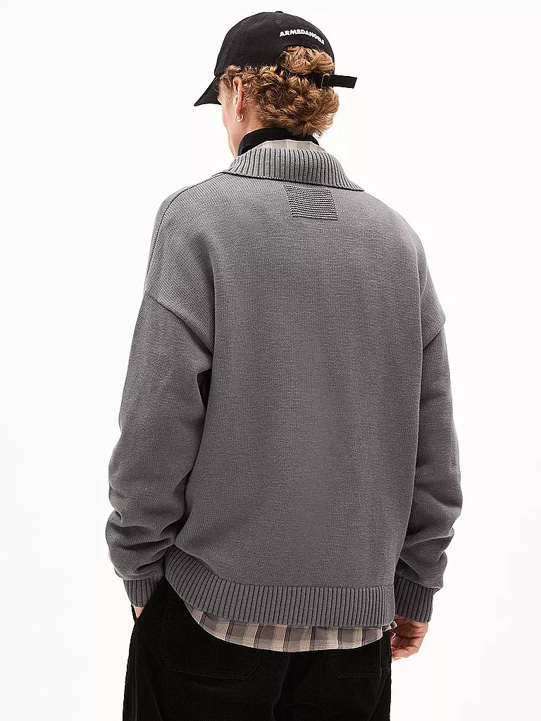 ARMEDANGELS Troyer Pullover FLORYAAN grau