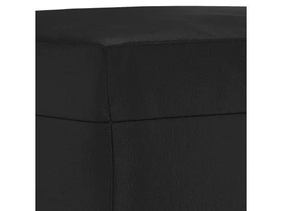 Ensemble de canapés 3 pcs avec coussins noir similicuir