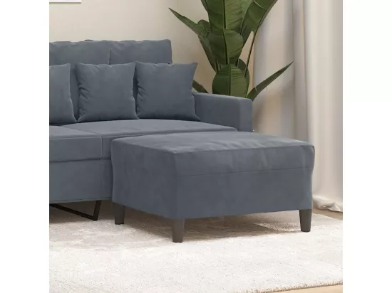 Repose-pied Gris foncé 70x55x41 cm Velours