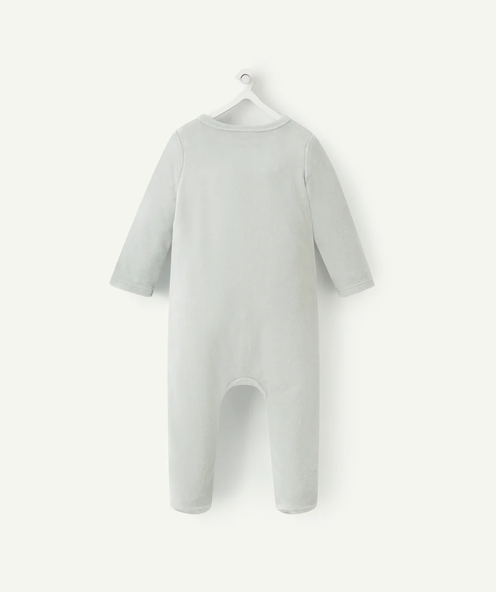 DORS BIEN VELOURS EN COTON BIOLOGIQUE VERT MOTIF LOUTRE