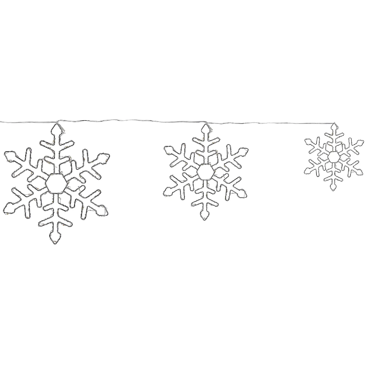 Beliani Flocons de Neige LED - Lot de 3