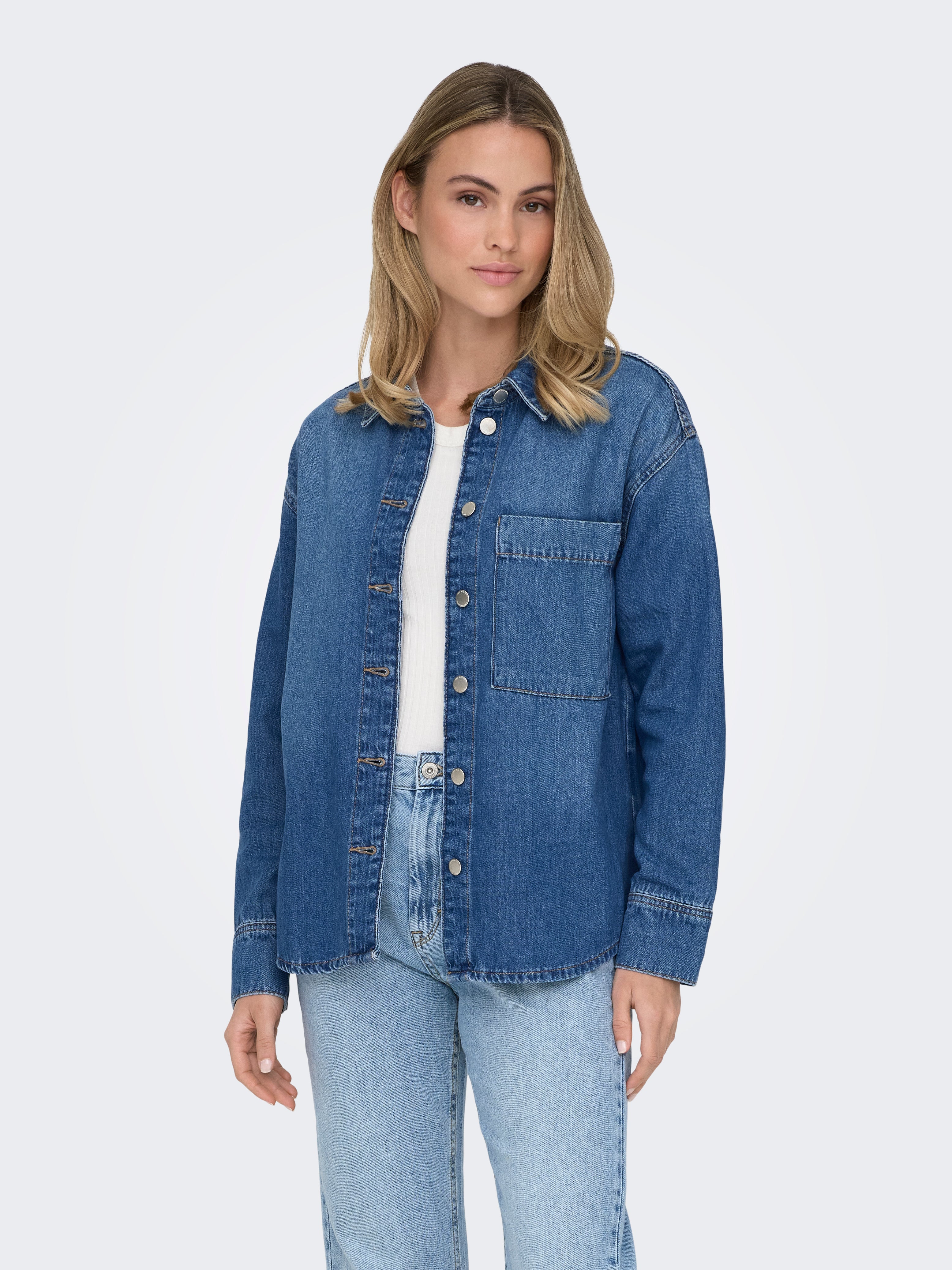 ONLESTELLE Jeanshemd Medium Blue Denim