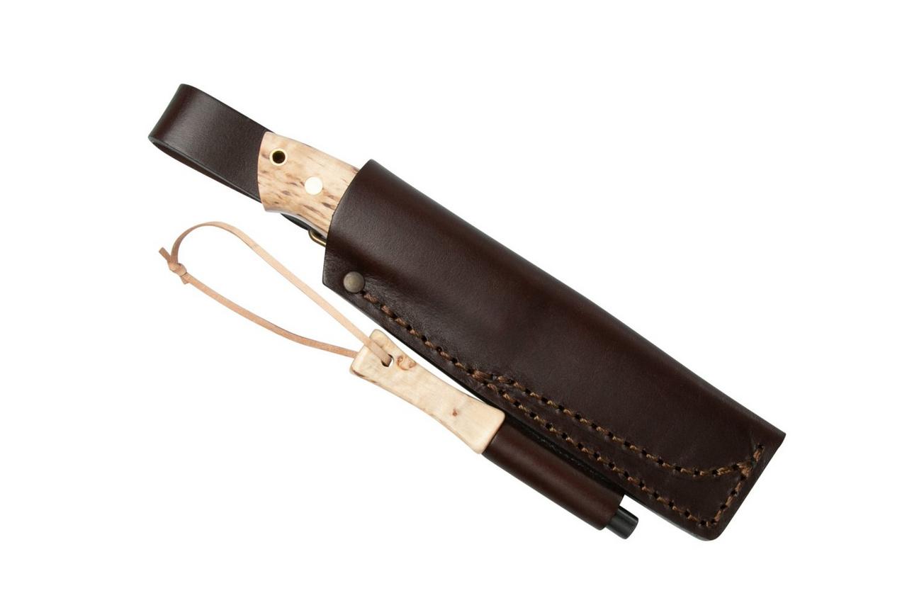 Brisa Trapper 95 - O1 Scandi - Curly Birch with Firesteel 2055 bushcraftmes