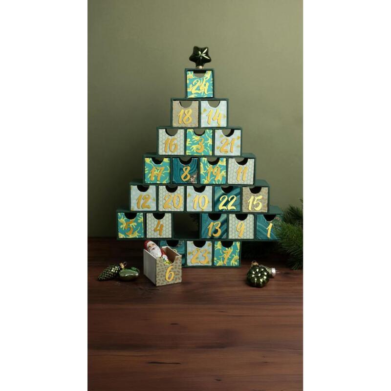 Calendrier de l'avent sapin - Kraft