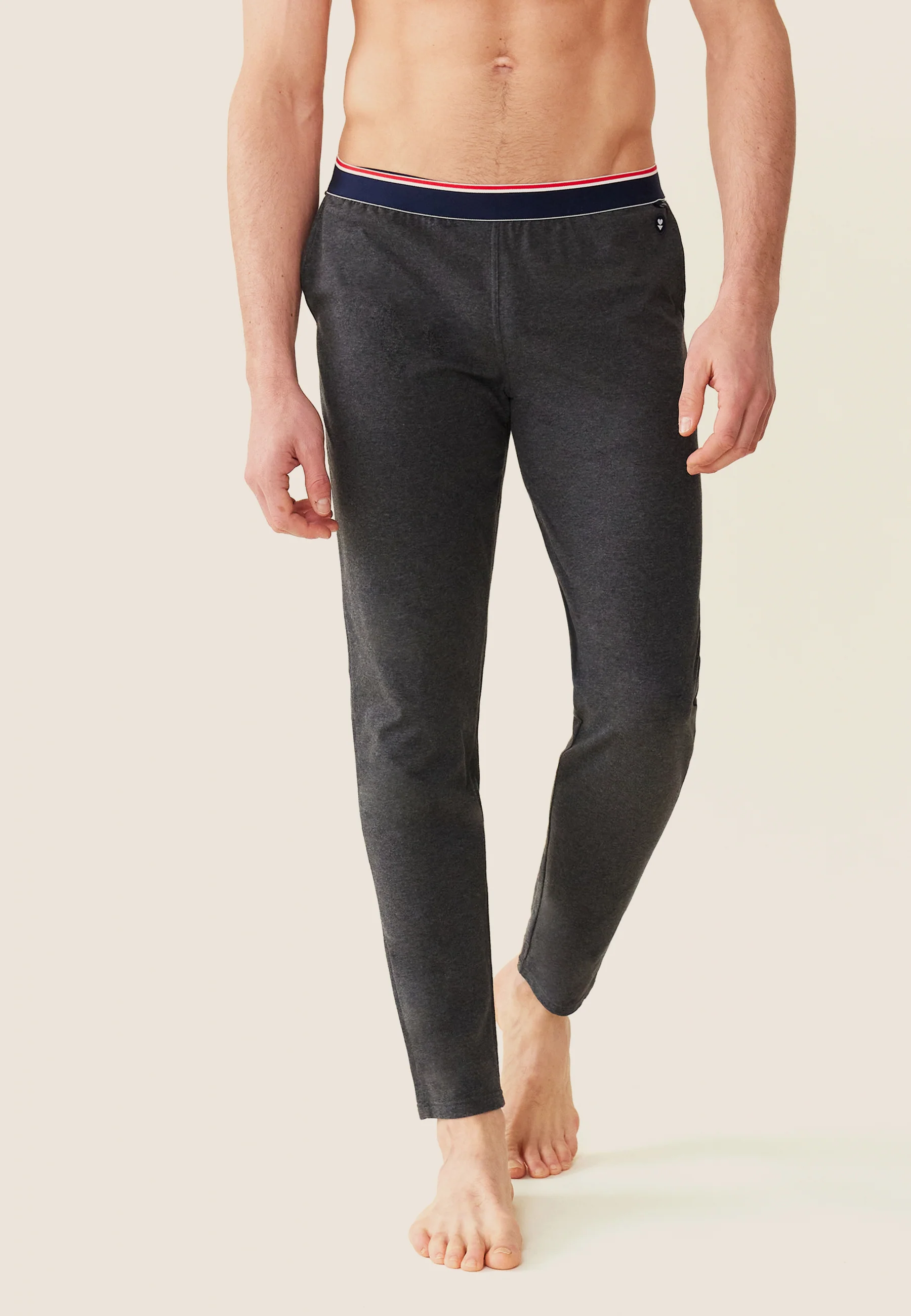 Bas de pyjama en coton-Toudou Gris Anthracite
