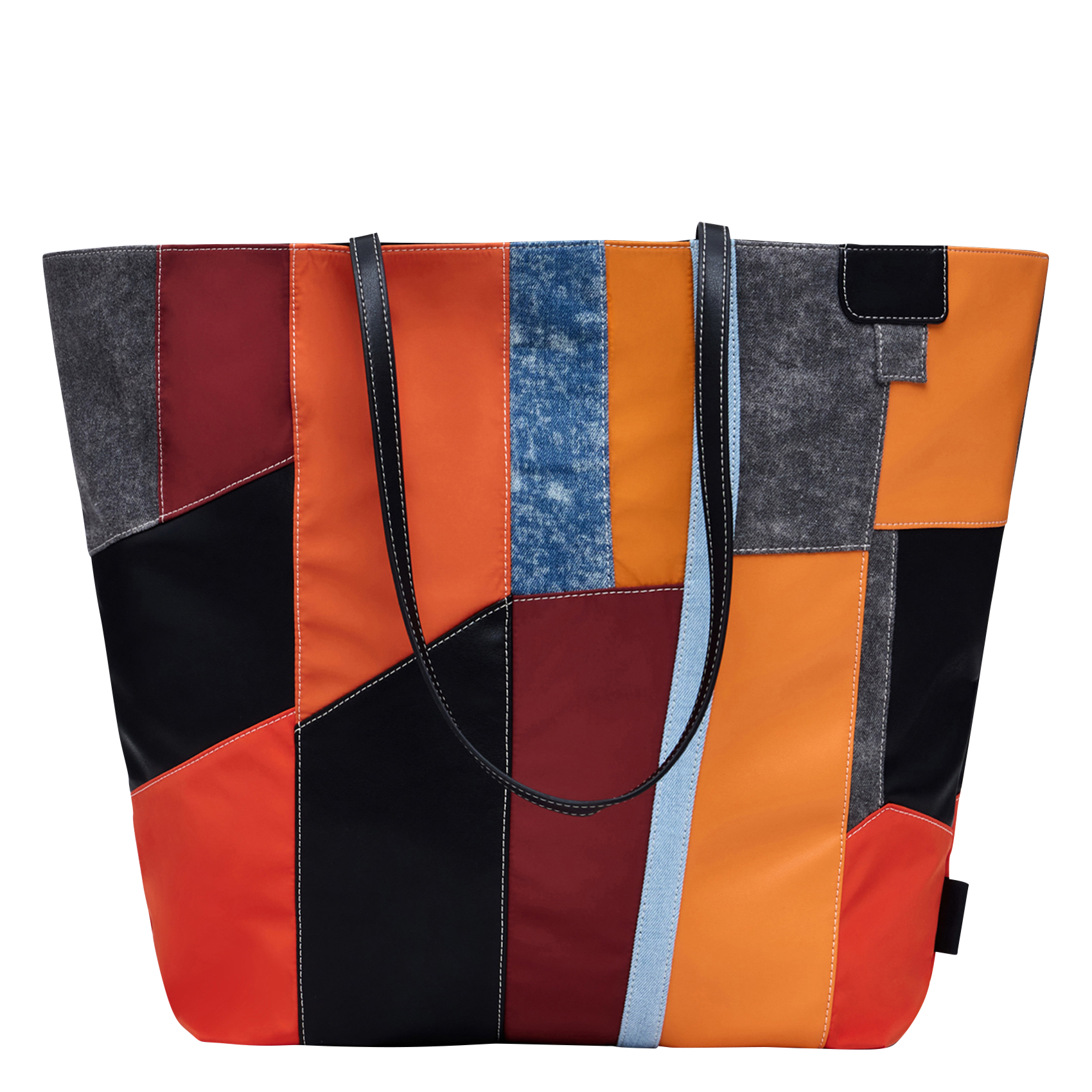 Sac cabas en patchwork | Orange
