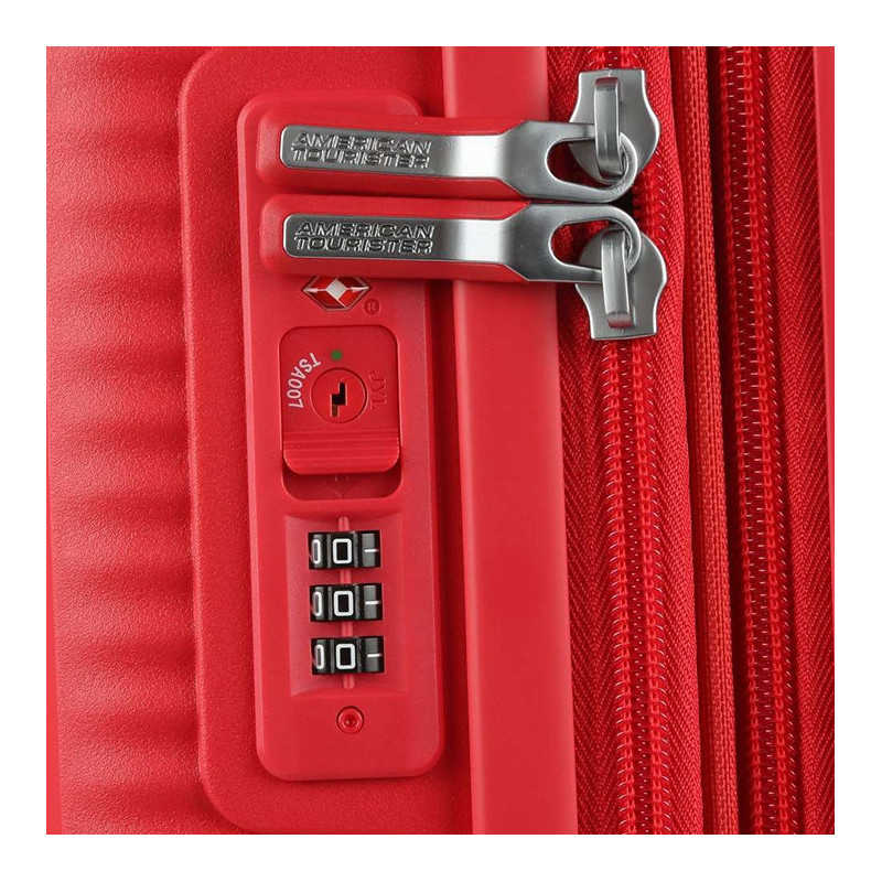 Valise cabine rigide Soundbox Extensible 55 cm Coral red