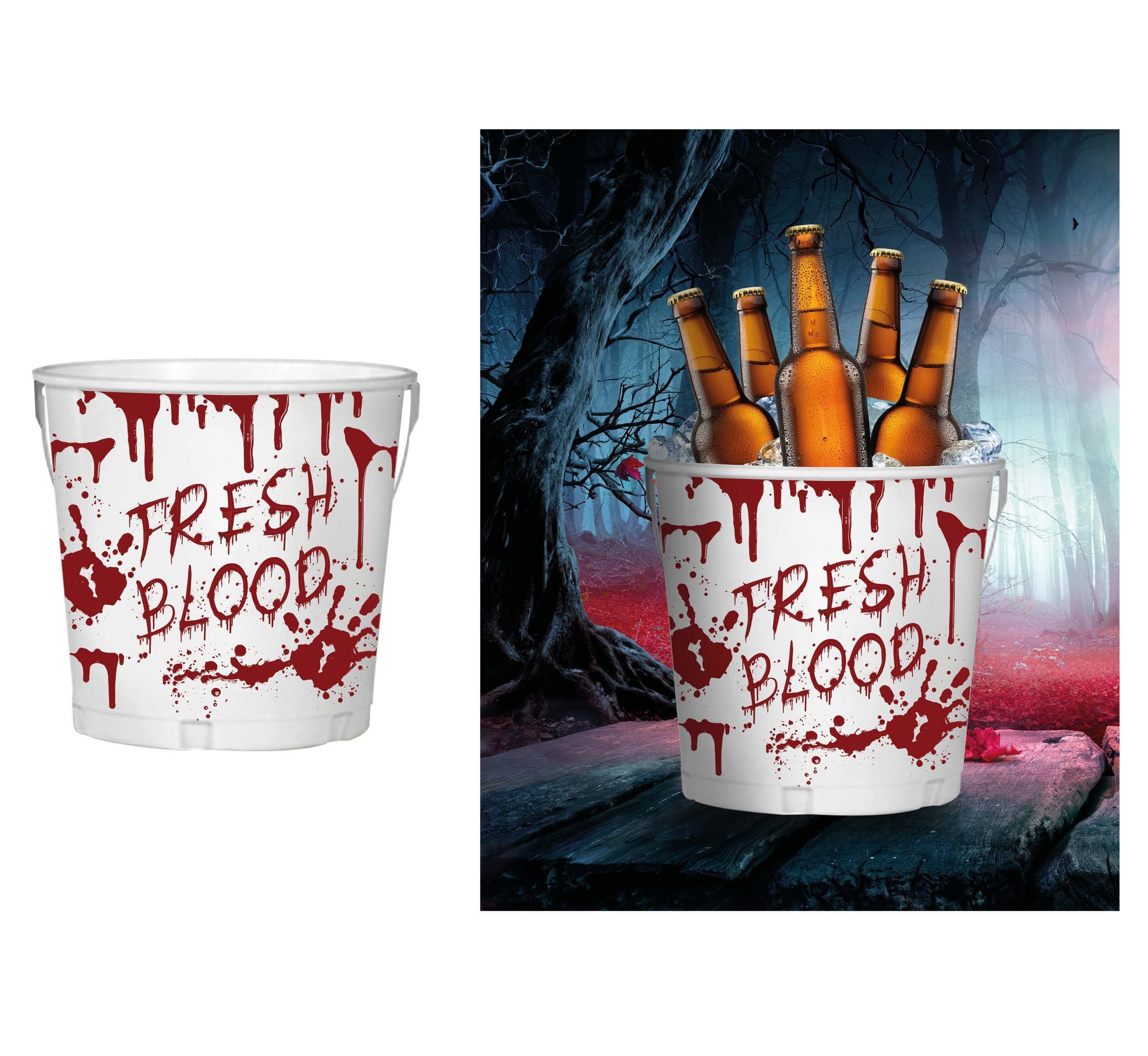 Witte Halloween Tafeldecoratie Emmer