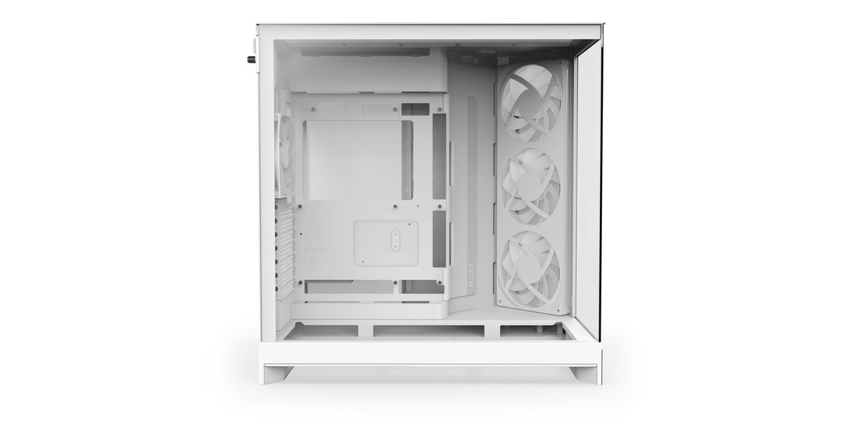 NZXTH9 Flow RGB midi tower behuizing  (Wit (mat) | 2x USB-A | 1x USB-C | RGB | Tempered Glass)