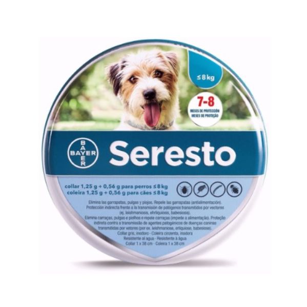 Seresto Cão Coleira Antiparasitária até 8Kg 38cm