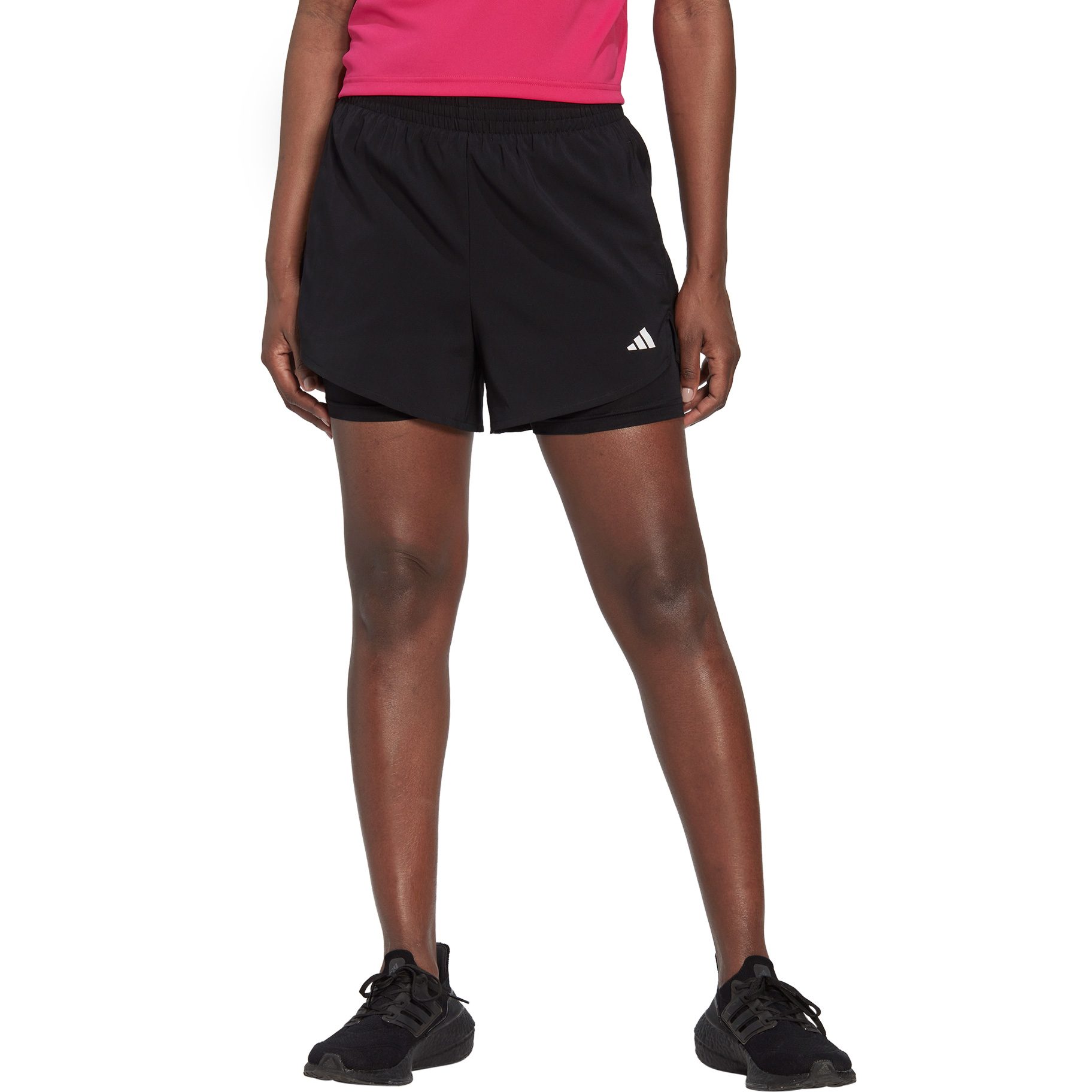 adidas Aeroready Made for Training Minimal 2in1 Shorts Damen schwarz