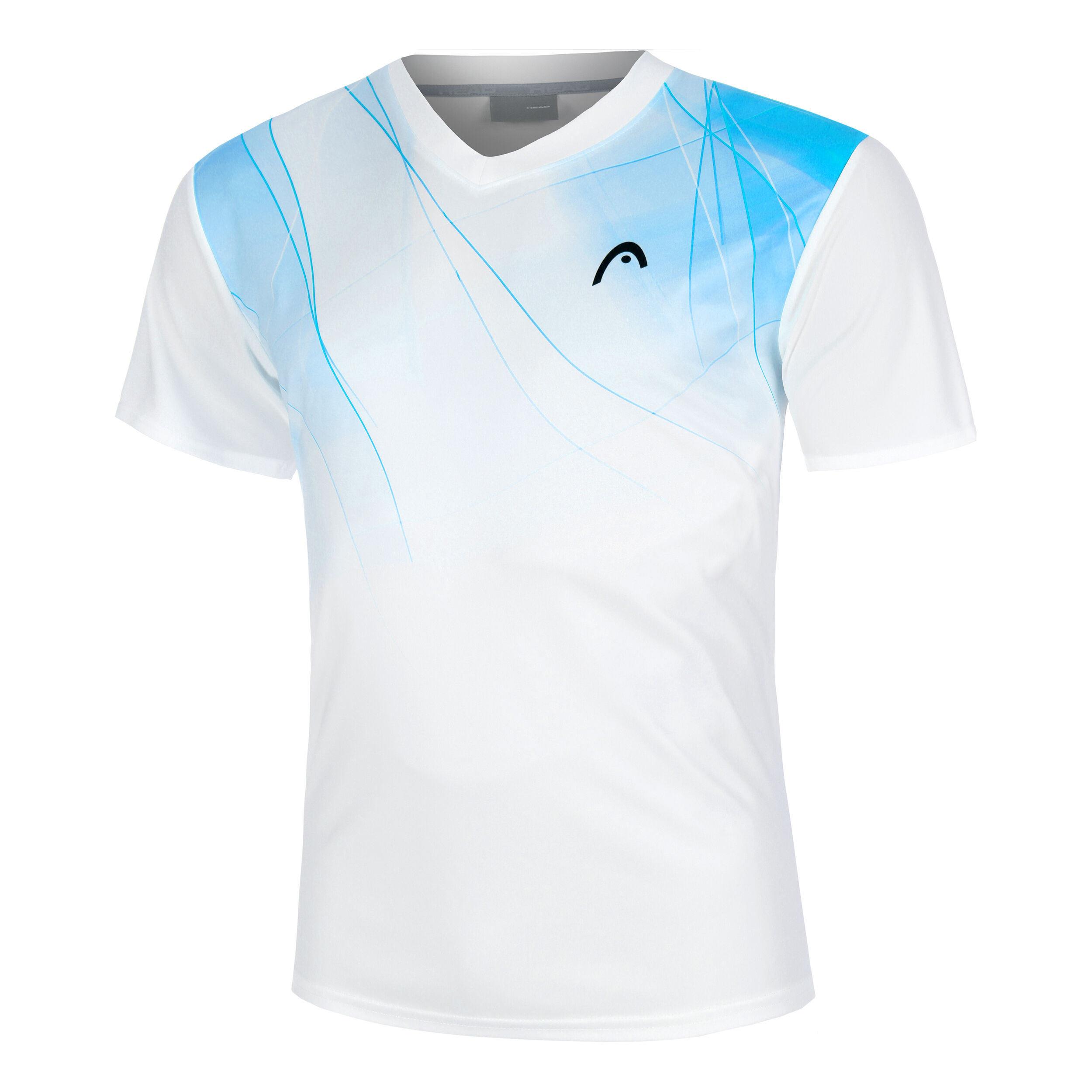 HEAD Topspin T-shirt Hommes - Blanc , Bleu Clair