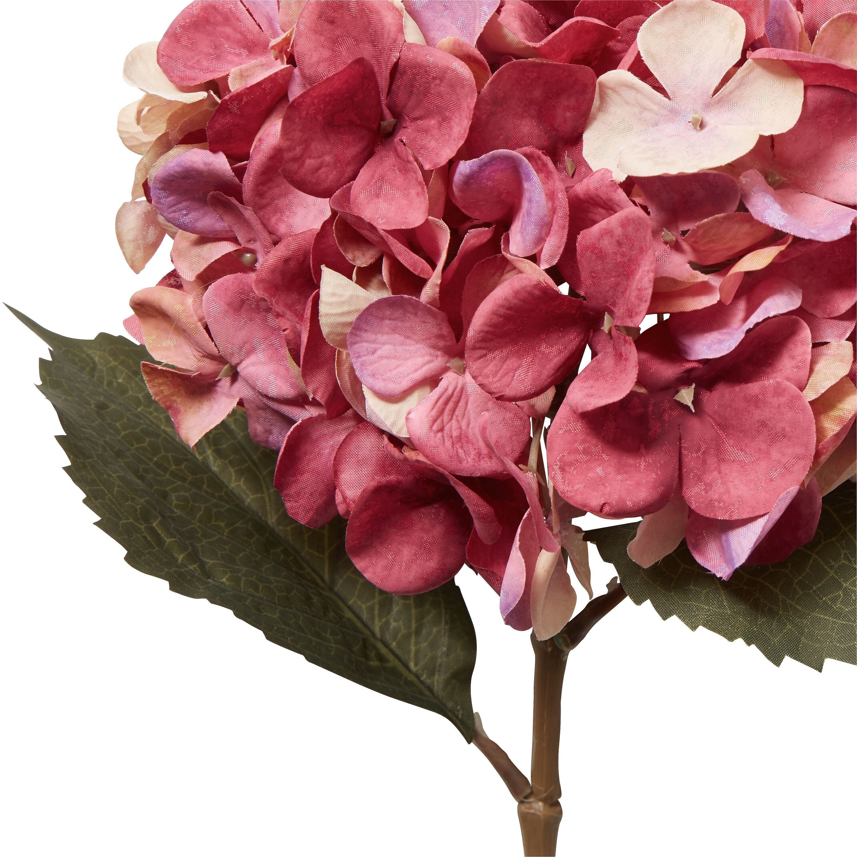 HORTENSIE Kunstpflanze - Bordeaux / H: 65.0 cm