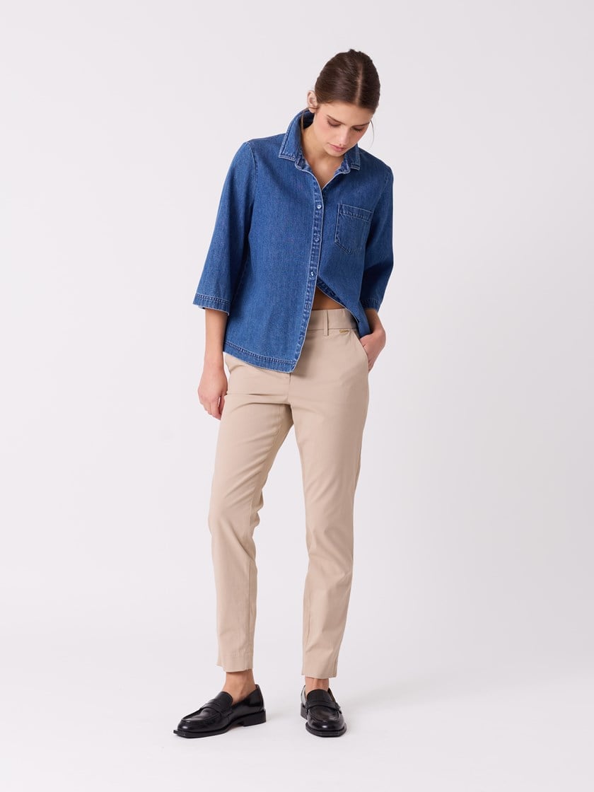 Caroline chino Plaza Taupe