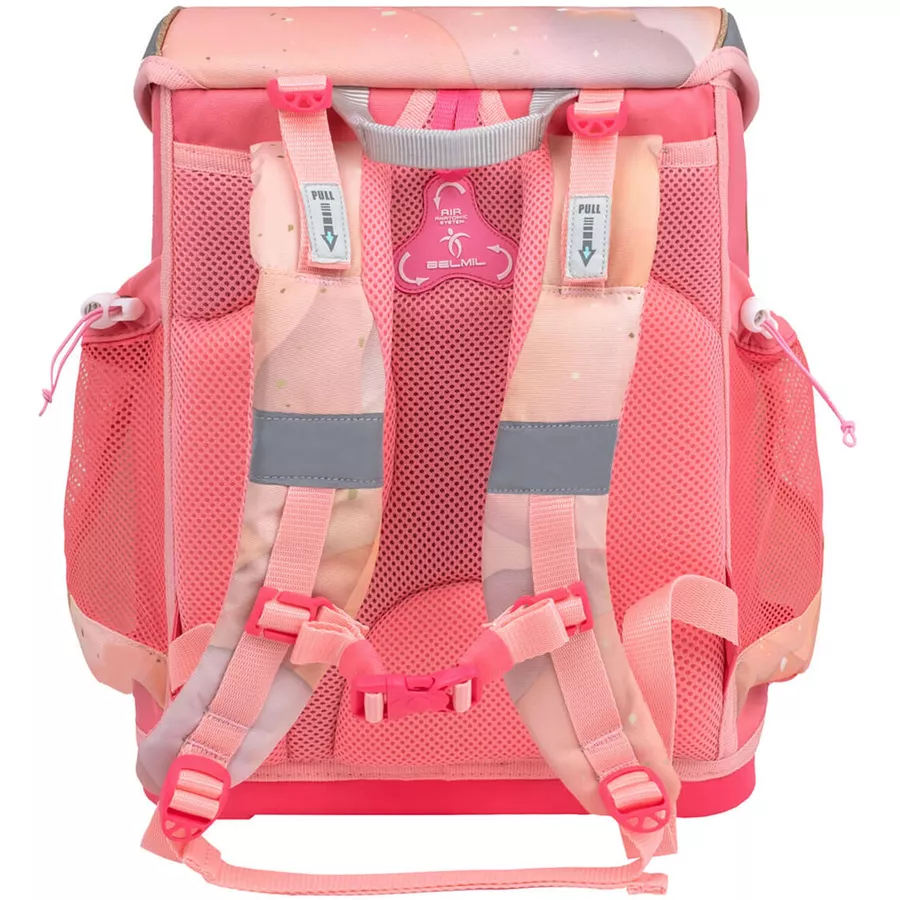 Belmil Schulranzen Mini Fit Schulranzen Set 5-teilig mit Brustgurt Marble