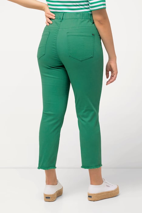 7/8-Hose Sienna, Fransensaum, schmales Bein