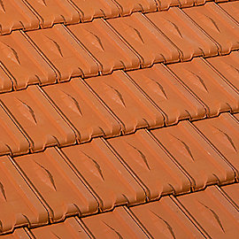 Tuile de rive standard droite Losangée rouge