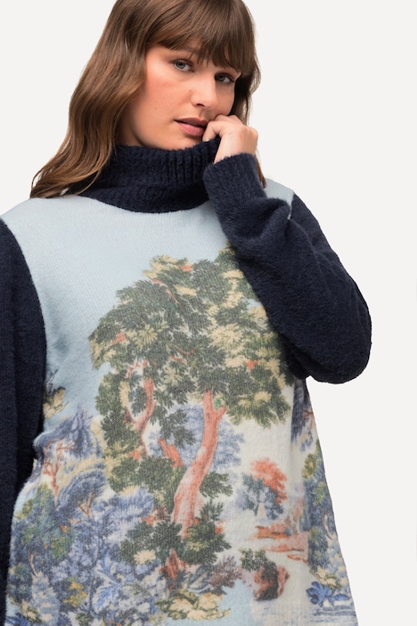 Pullover, Landschaft,  Rollkragen, Langarm