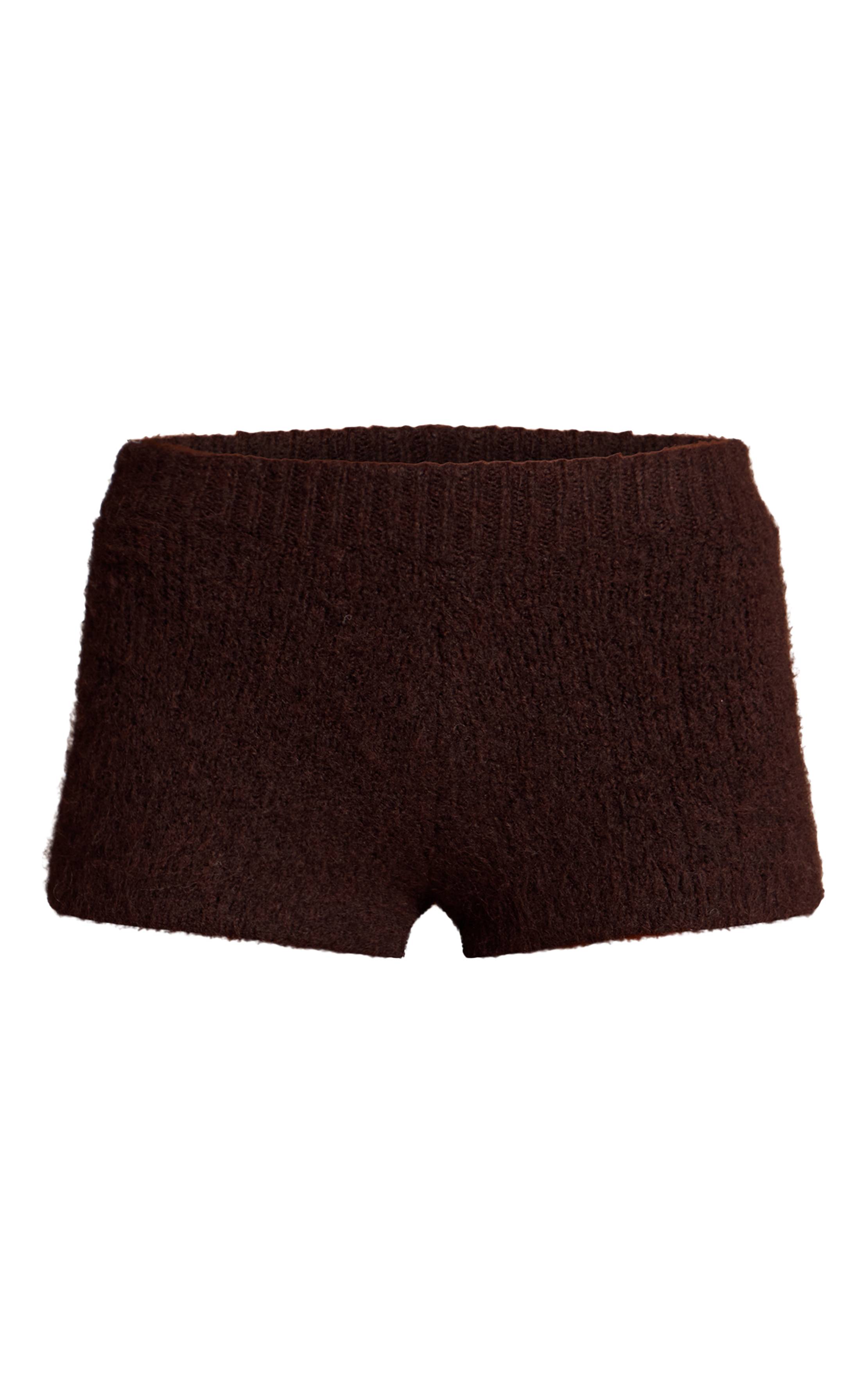 Chocolat Short En Maille Brossée