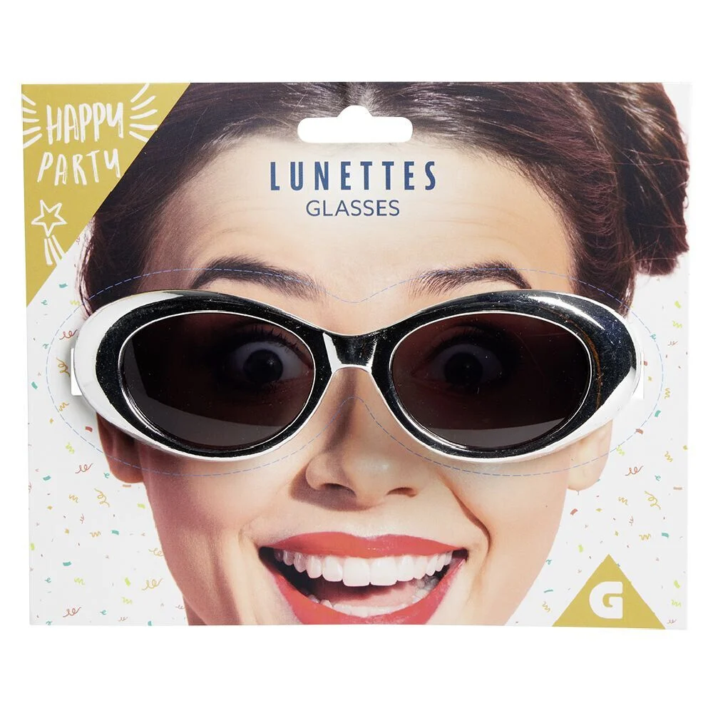 Lunettes scintillantes doré ou argenté