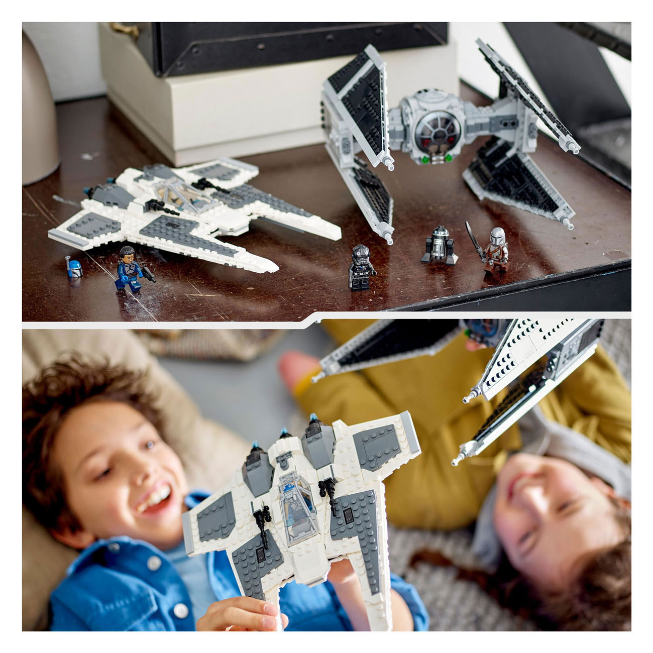 LEGO Star Wars 75348 Mandalorian Fang Fighter vs. TIE Interceptor Set