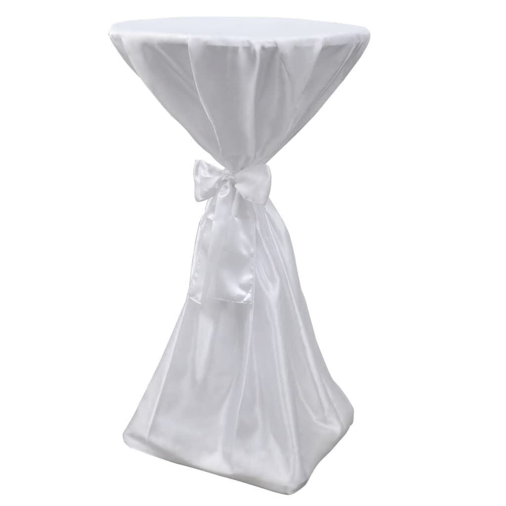 Wit tafelkleed met lint, 60 cm, 2 stuks