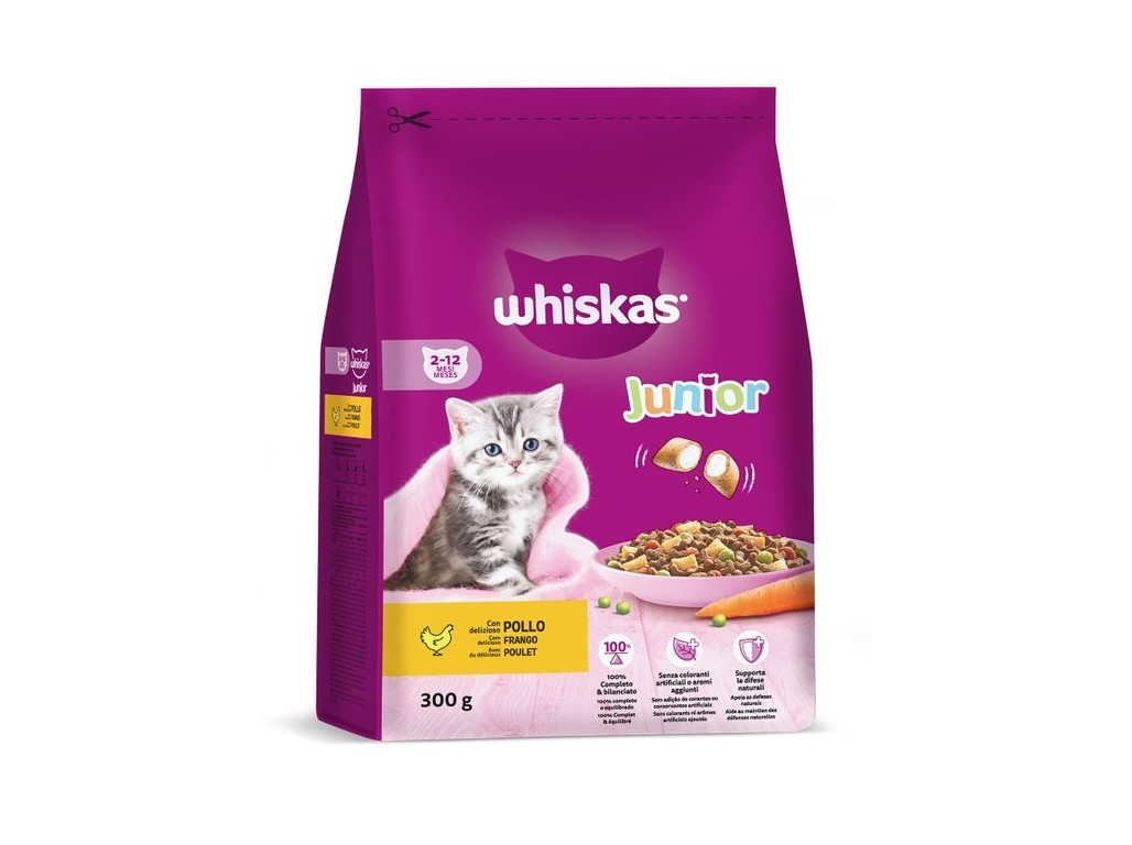 RAÇÃO PARA GATO WHISKAS JÚNIOR GALINHA 300G