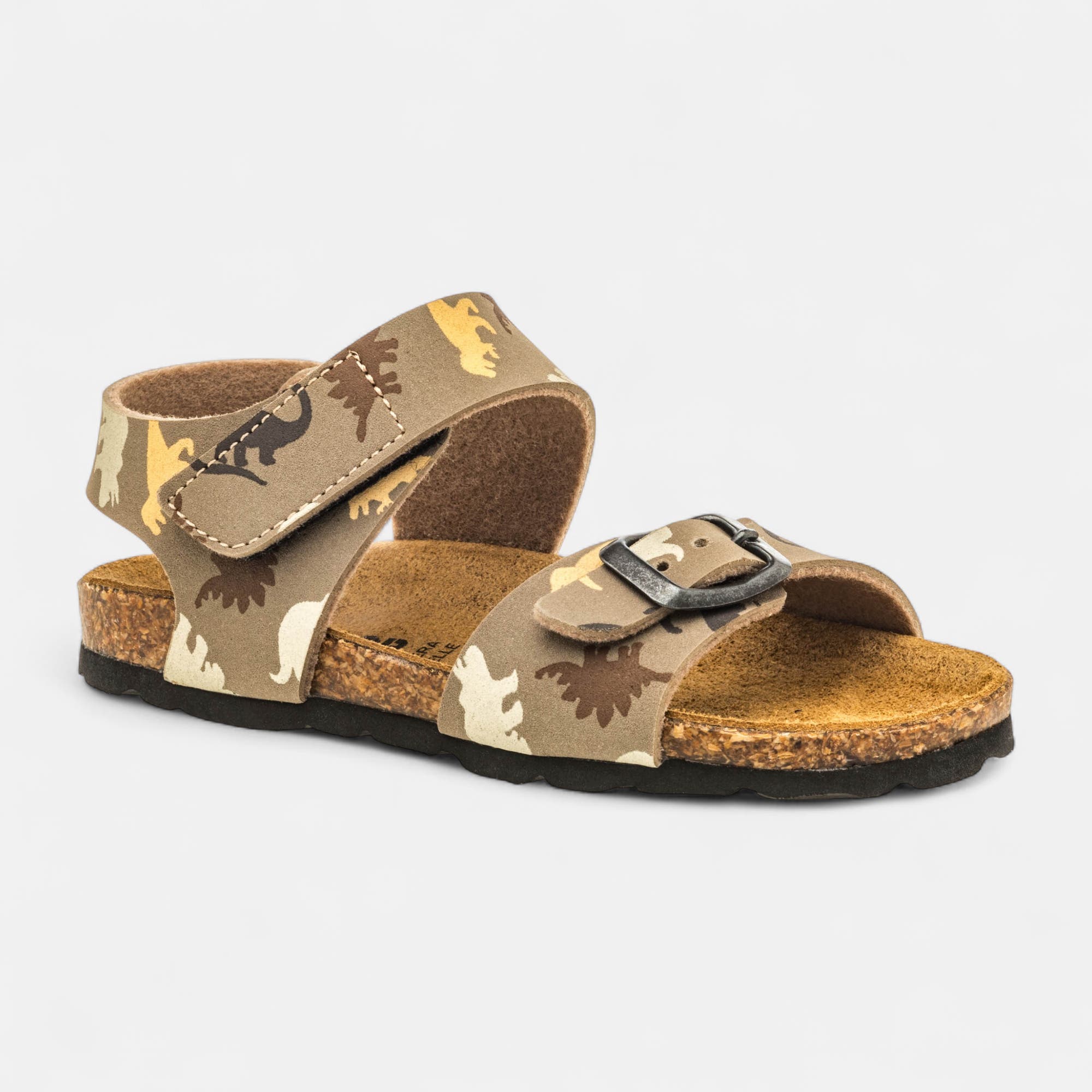 Mules semelle liège Garçon taupe