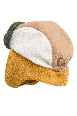 Nordbjörn Knallen Fleece-lue, Inca gold/Deep Depths/Tobacco brown