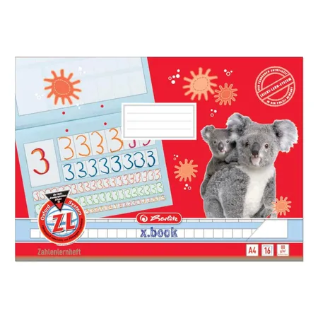 Herlitz Zahlenlernhefte DIN A4, quer, 1. Schuljahr, 16 Blatt, Lineatur ZL, 5 Stück