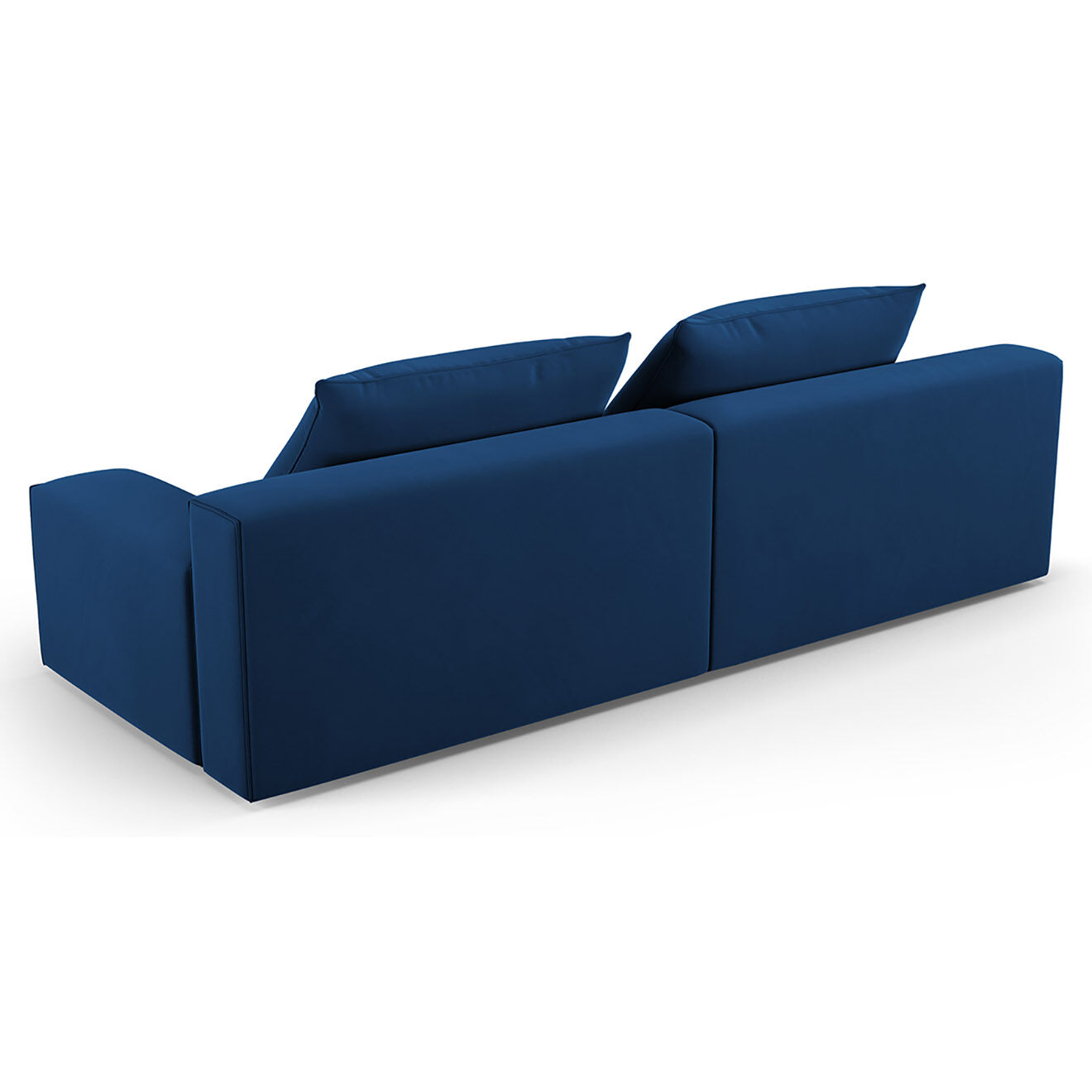 Mazzini Sofas Canapé Velours Ivy 4 Places bleu roi - 250x105x89 cm