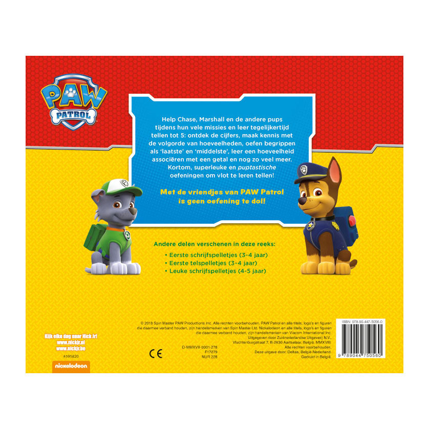 PAW Patrol - Leuke telspelletjes (4-5 jaar)