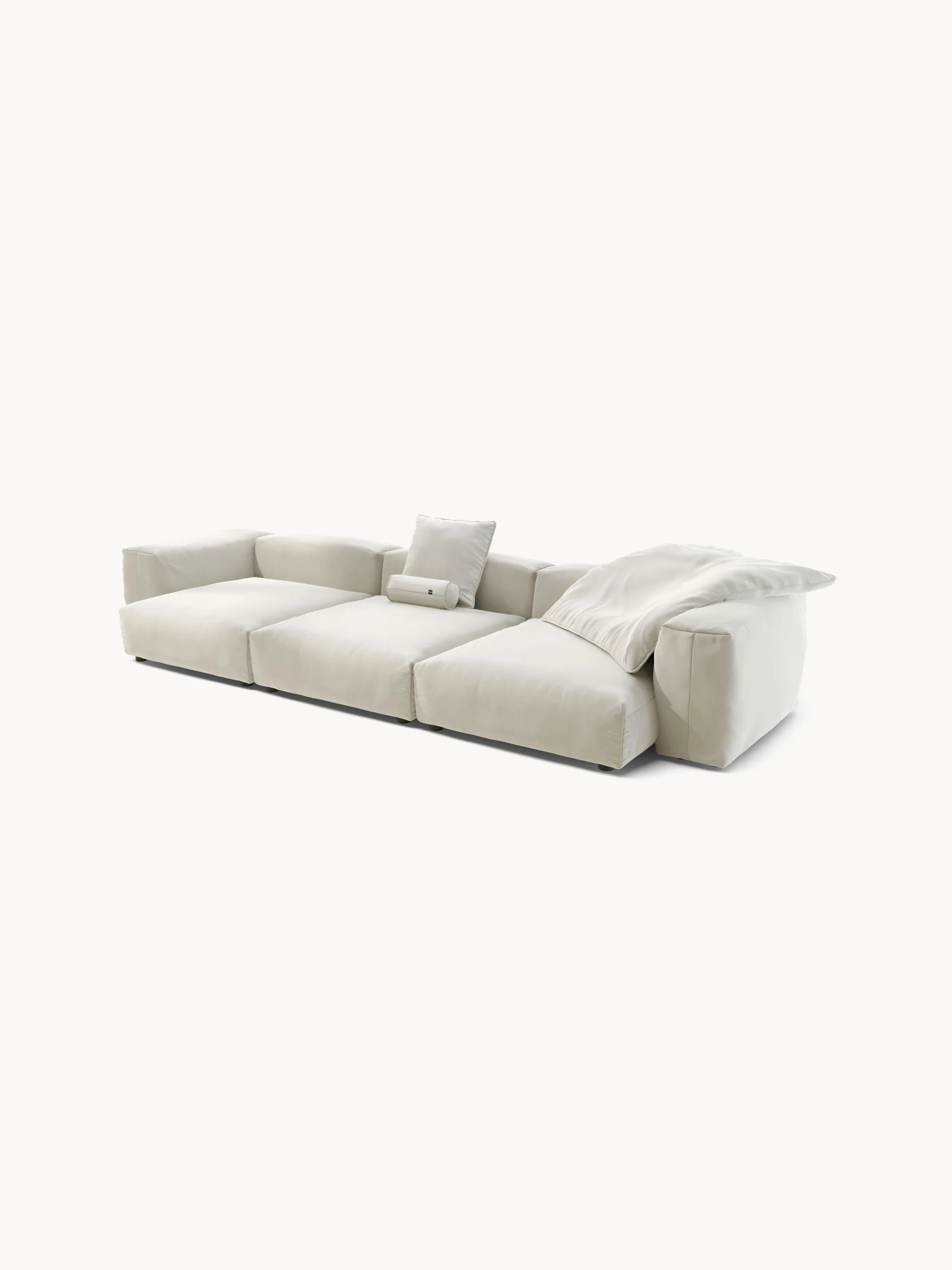 Fluwelen modulaire bank Vetsak (4-zits)